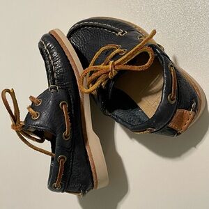 All Leather Frye Sully Boat Shoe Navy Size 6 toddler